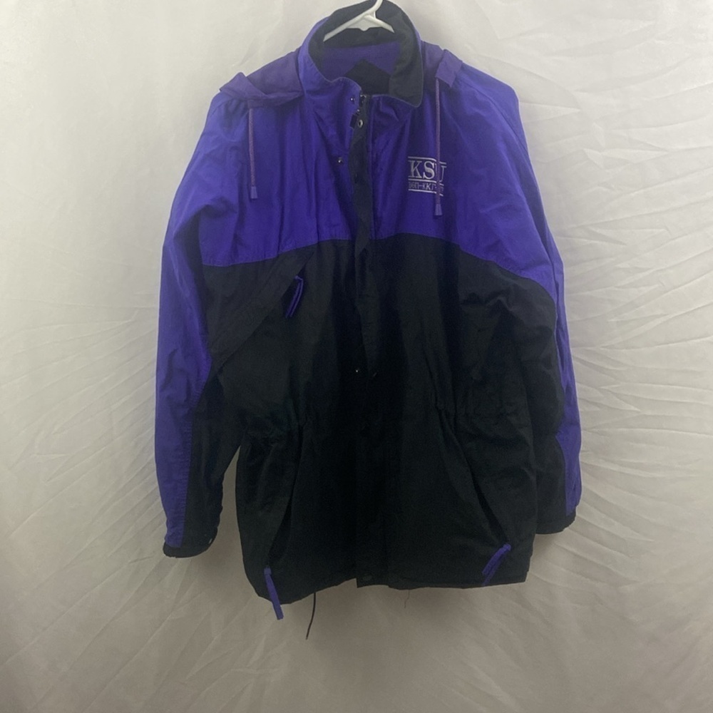 Vintage Kansas State University KSU Fraternity Big 12 Windbreaker Jacket Sz M - Picture 11 of 11